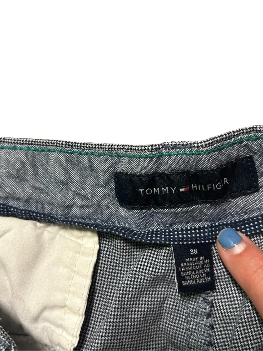 Men’s Tommy Hilfiger Black White Summer Custom Fit Shorts Size 38